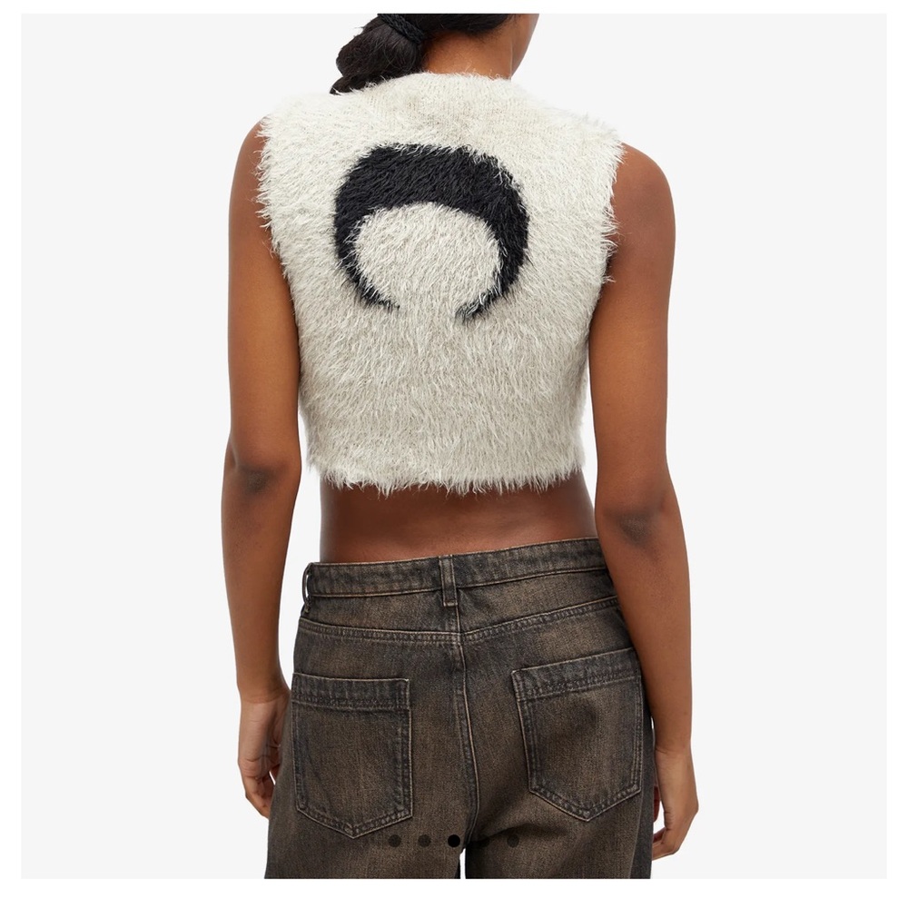 Marine Serre Puffy Knit Crop Top